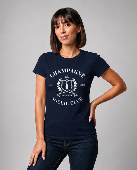 Champagne Social Club - Women's Cut Fitted Tee