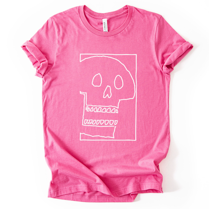 Skull Sketch - Bella Canvas Super Soft Straight Cut T shirt