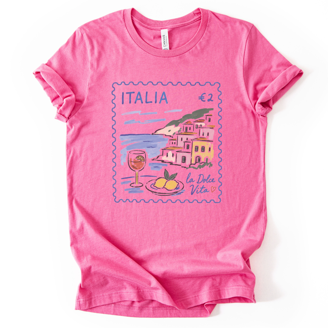 Postage from Positano - Bella Canvas Super Soft Fitted T Shirt