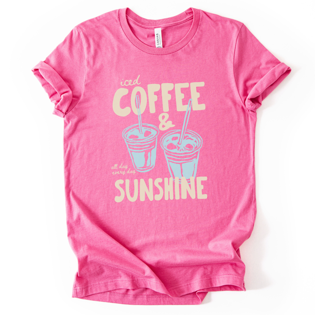 Iced Coffee & Sunshine - Bella Canvas Super Soft Fitted T Shirt