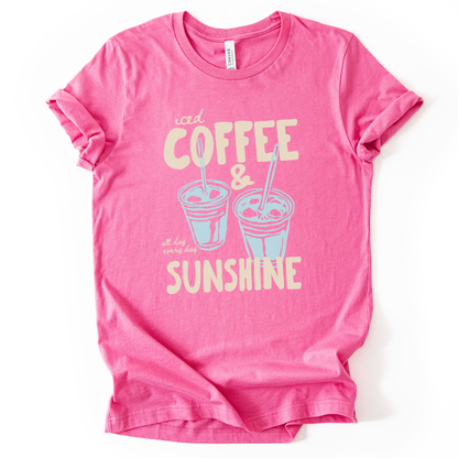 Iced Coffee & Sunshine - Bella Canvas Super Soft Fitted T Shirt