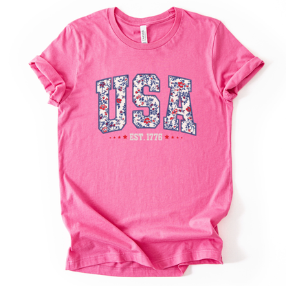 Floral USA - Bella Canvas Super Soft Straight Cut T shirt