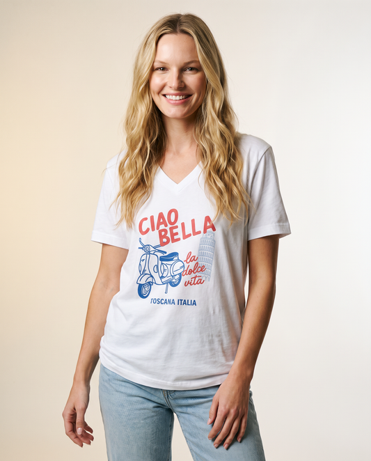 Ciao Bella - Short Sleeve V-Neck Tee