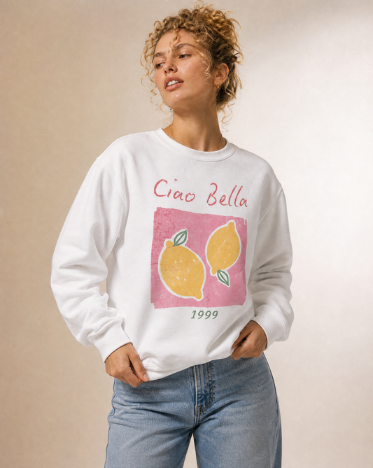 Ciao Bella Vintage Wash - Comfort Colors Premium Heavyweight Sweatshirt