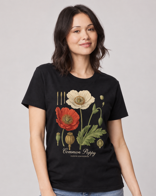 Common Poppy - Bella Canvas Super Soft Straight Cut T shirt