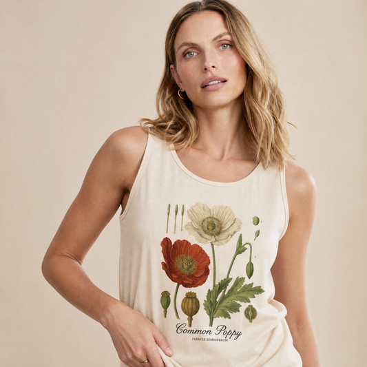 Common Poppy - Comfort Colors Premium Tank Top