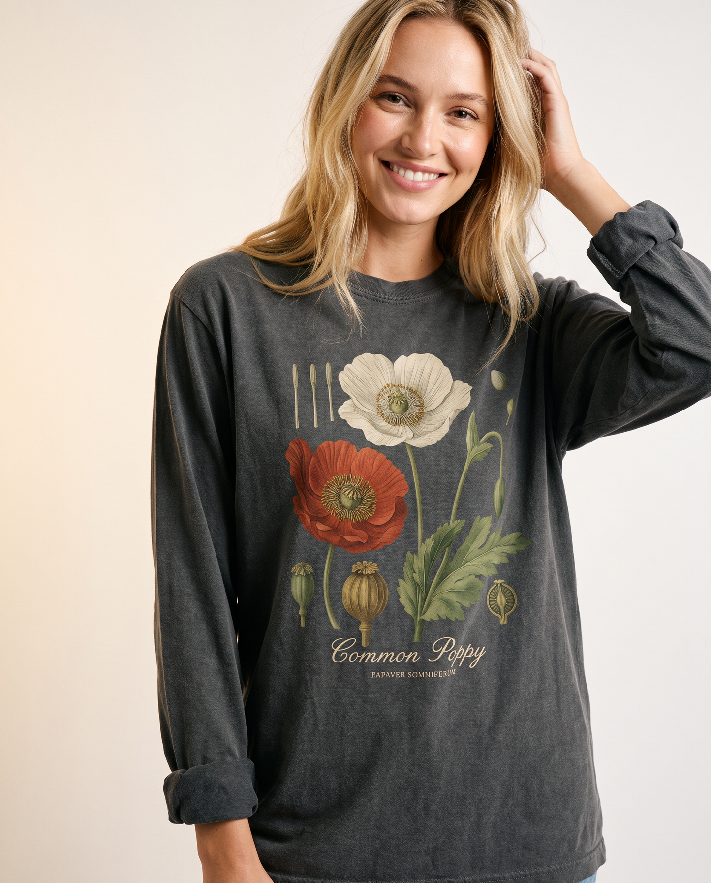 Common Poppy - Comfort Colors Premium Long Sleeve T Shirt