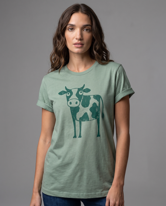 Cow - Bella Canvas Super Soft Straight Cut T shirt
