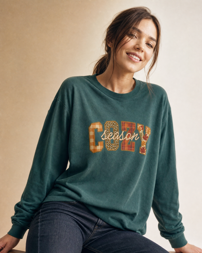 Cozy Season - Comfort Colors Premium Long Sleeve T Shirt