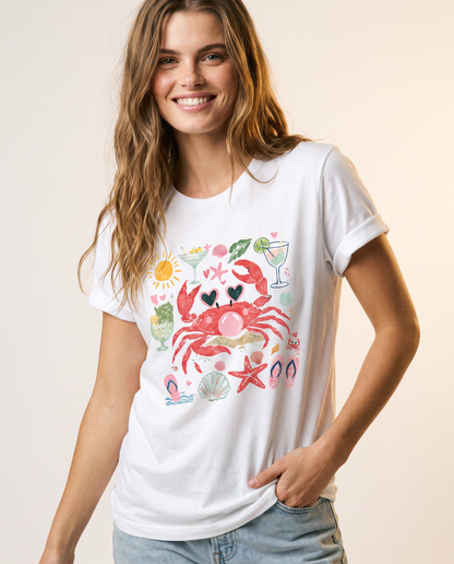 Crab - Bella Canvas Super Soft Straight Cut T shirt