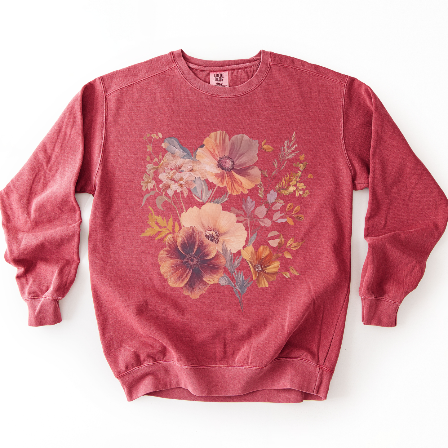 Sunset Floral - Comfort Colors Premium Heavyweight Sweatshirt