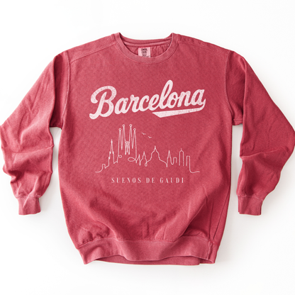 Barcelona, Dreams of Gaudi - Comfort Colors Premium Heavyweight Sweatshirt