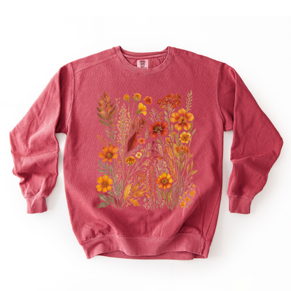 Autumn Floral - Comfort Colors Premium Heavyweight Sweatshirt