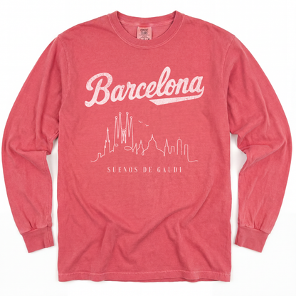 Barcelona,  Dreams of Gaudi - Comfort Colors Premium Long Sleeve T Shirt