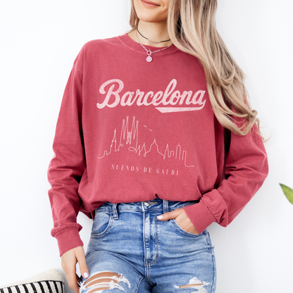 Barcelona,  Dreams of Gaudi - Comfort Colors Premium Long Sleeve T Shirt