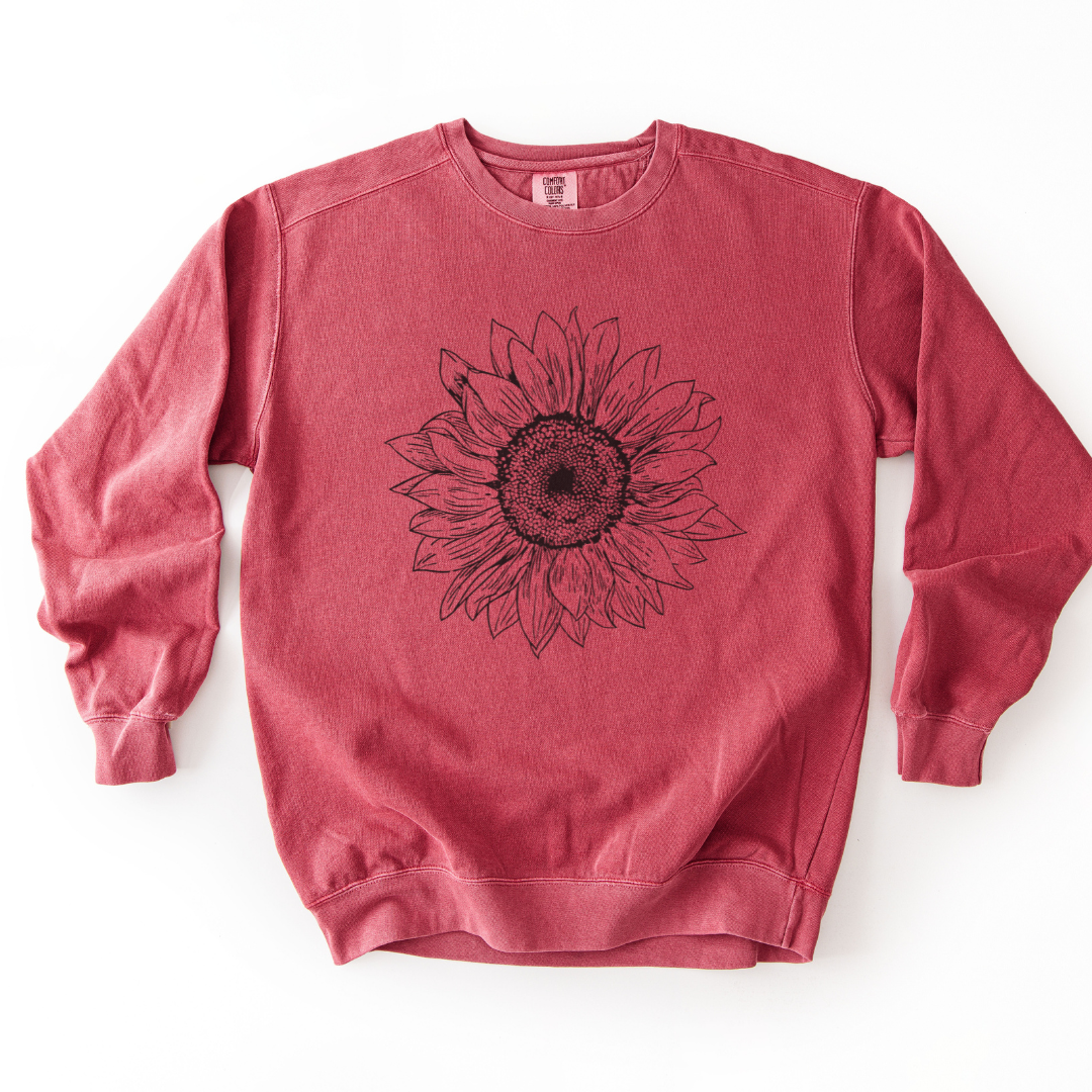 Graphite Sunflower - Comfort Colors Premium Heavyweight Sweatshirt