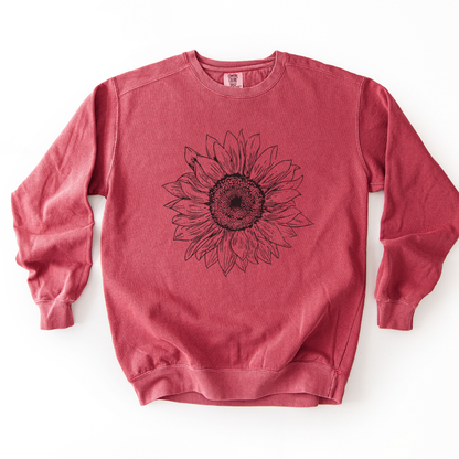 Graphite Sunflower - Comfort Colors Premium Heavyweight Sweatshirt