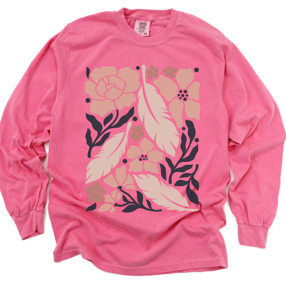 Feathers - Comfort Colors Long Sleeve Premium T Shirt