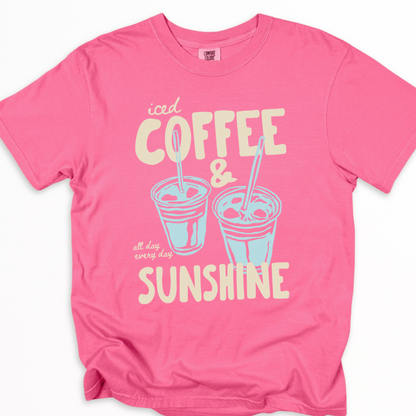 Iced Coffee & Sunshine - Comfort Colors Relaxed Fit Premium T Shirt