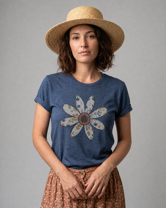 Daisy Doodle - Bella Canvas Super Soft Standard Fit T Shirt