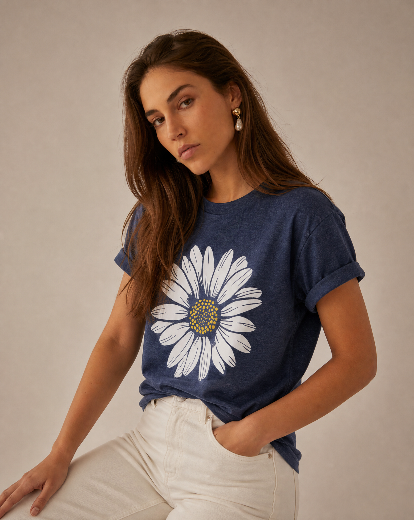 Daisy Flower - Bella Canvas Super Soft T Shirt