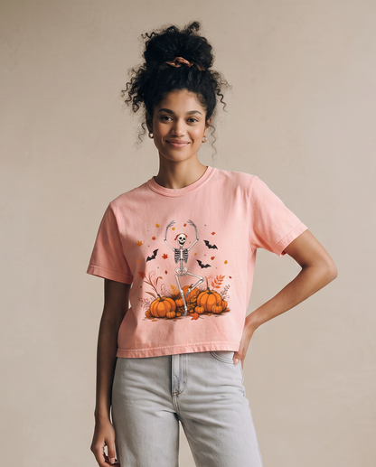 Dancing in the Pumpkin Patch - Comfort Colors Boxy Cropped Tee