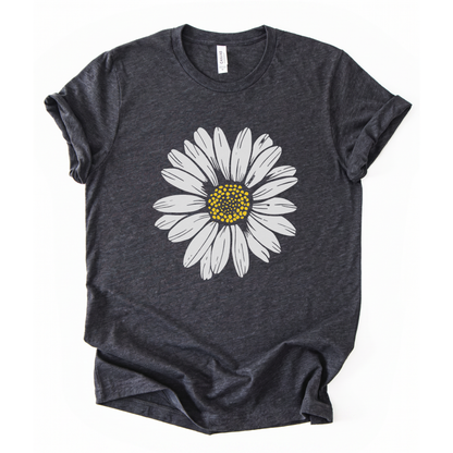 Daisy Flower - Bella Canvas Super Soft Straight Cut T shirt