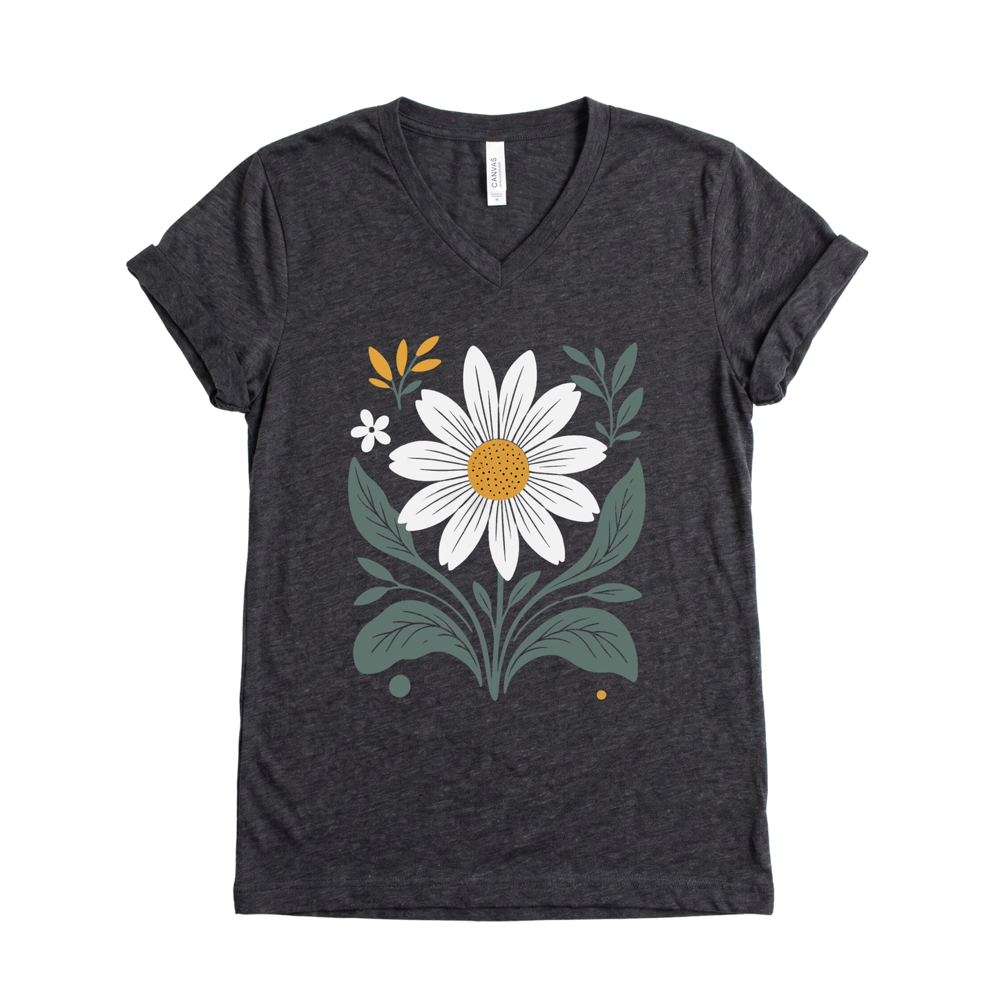 Daisy Days - Short Sleeve V-Neck Tee