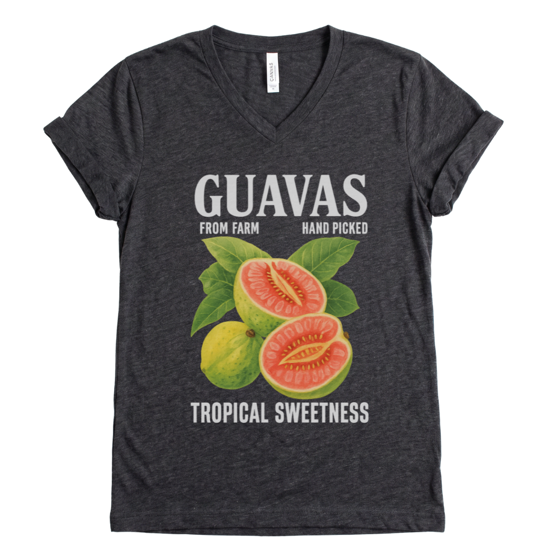 Guavas Tropical Sweetness Tee - Short Sleeve V Neck