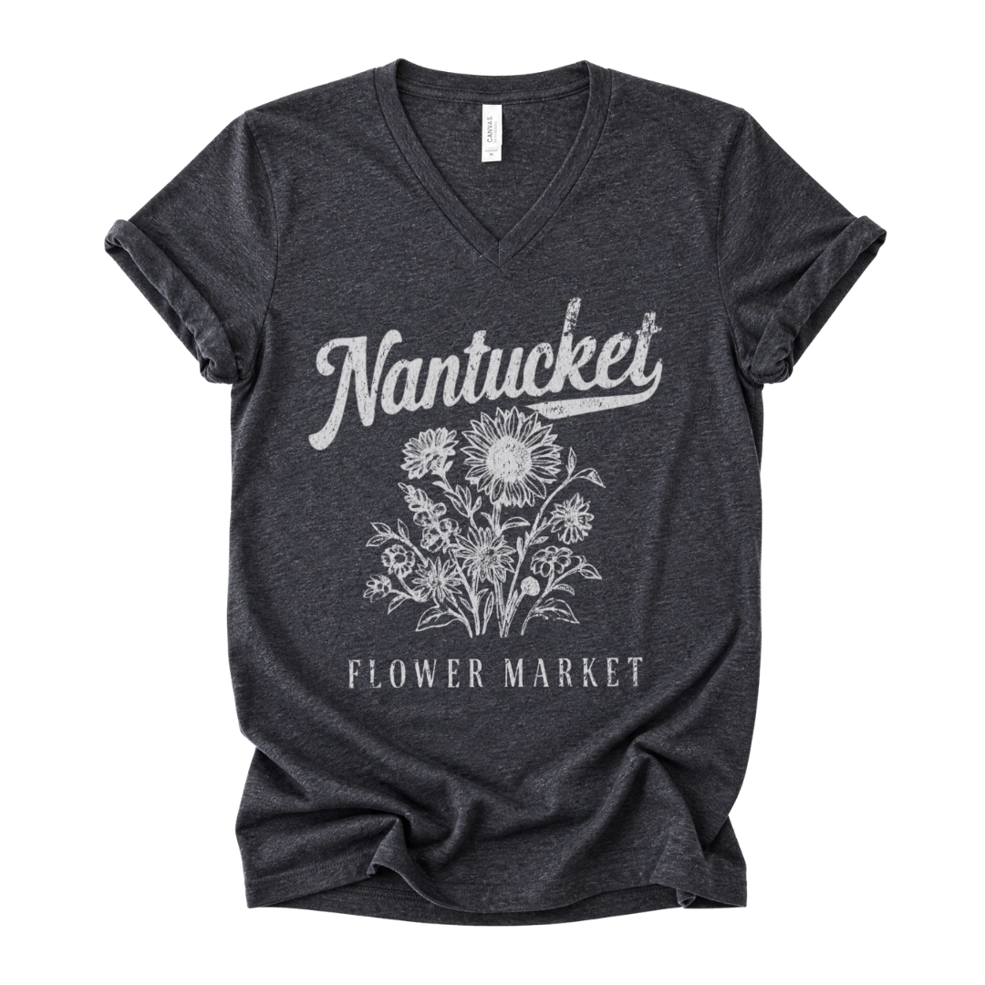 Nantucket Flower Market - Short Sleeve V Neck