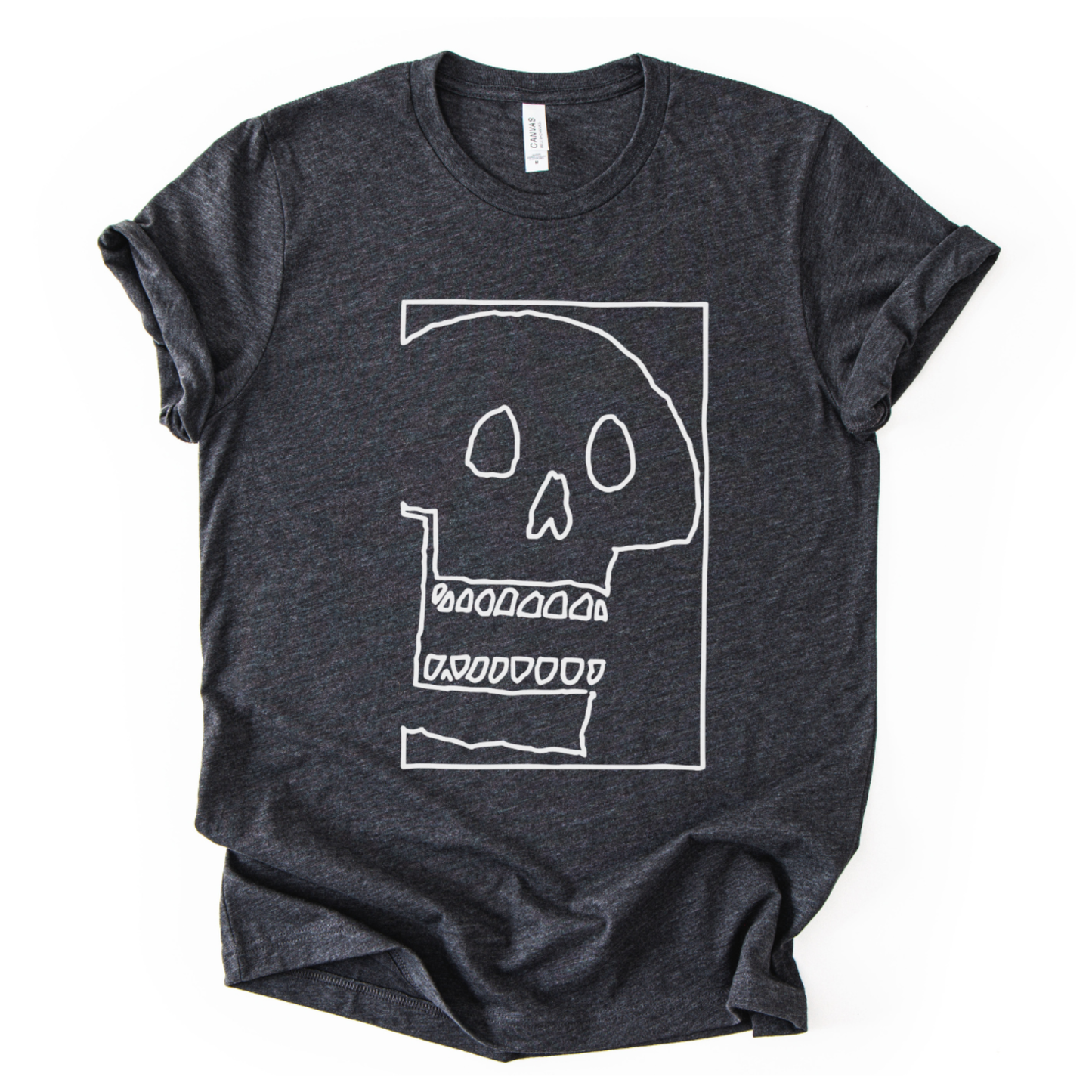 Skull Sketch - Bella Canvas Super Soft Straight Cut T shirt