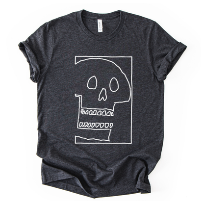 Skull Sketch - Bella Canvas Super Soft Straight Cut T shirt