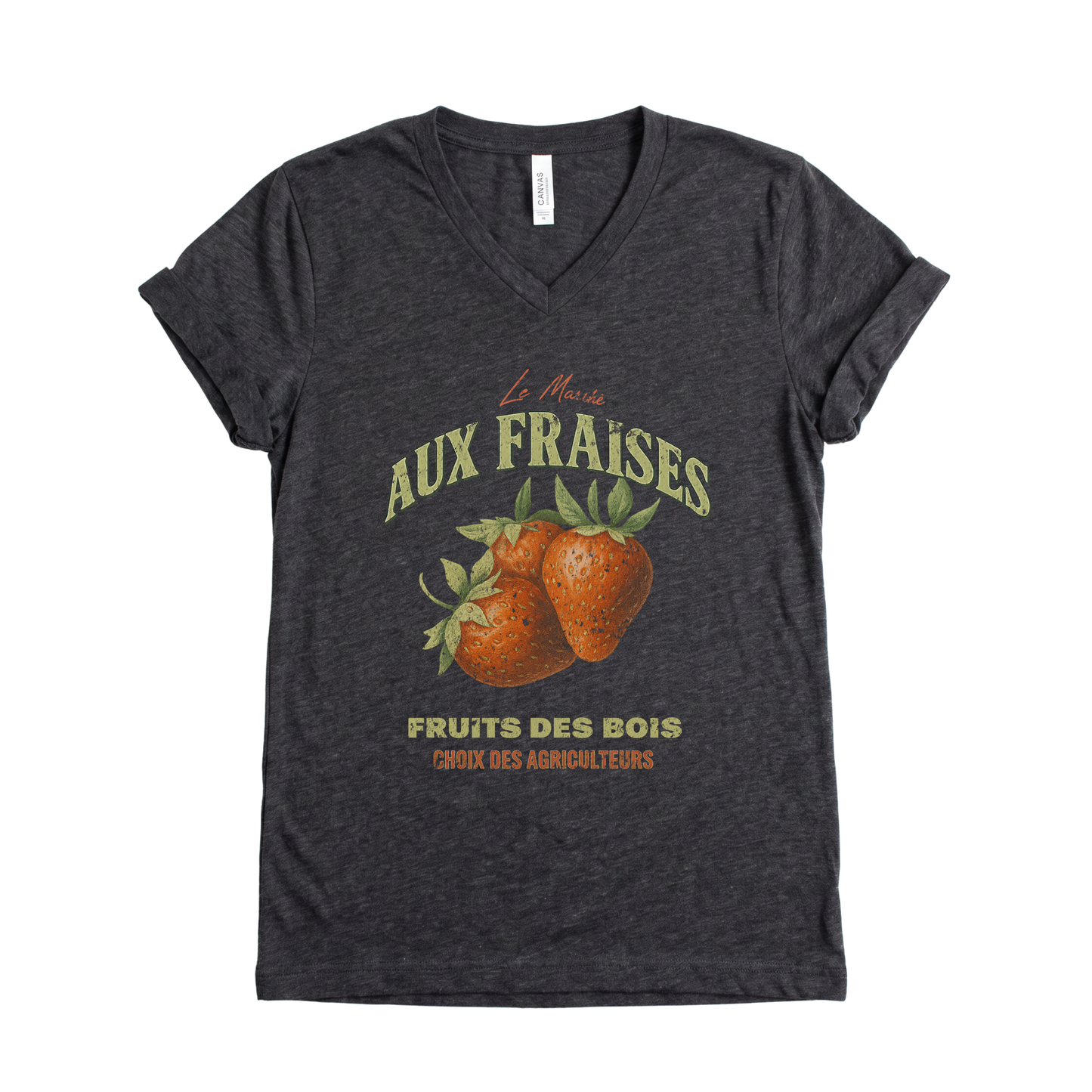 Aux Fraises - Short Sleeve V-Neck Tee