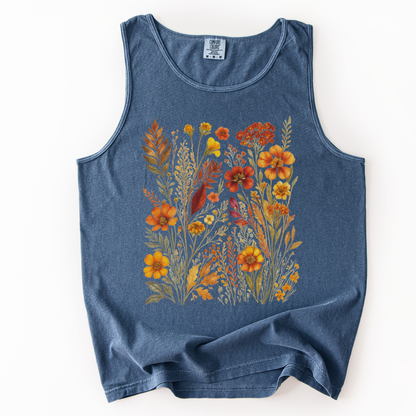 Autumn Floral - Comfort Colors Premium Tank Top