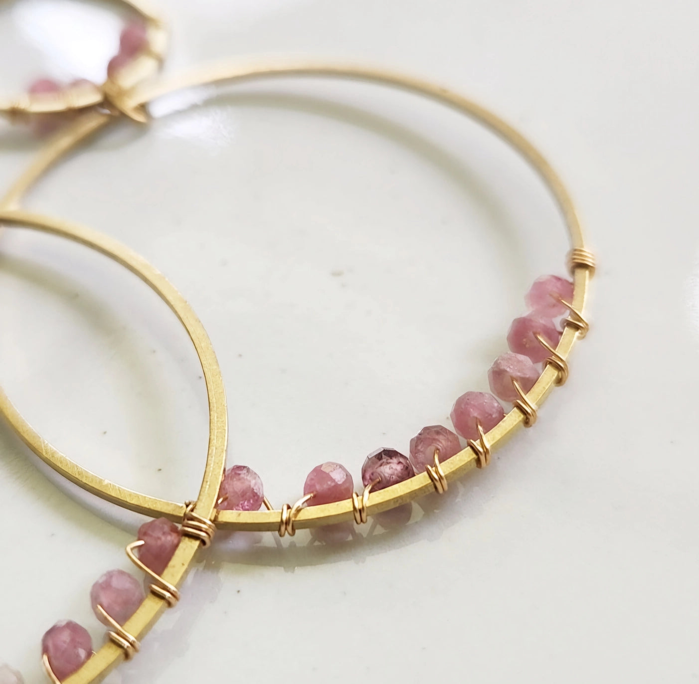 Gemstone Wrapped Dangle Earrings, Gifted To Joanna Gaines