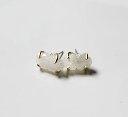 Flashy Rainbow Moonstone Cloud Stud/Post Earrings