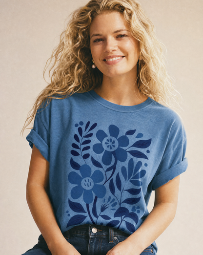 Electric Petals  - Comfort Colors Relaxed Fit Premium T Shirt