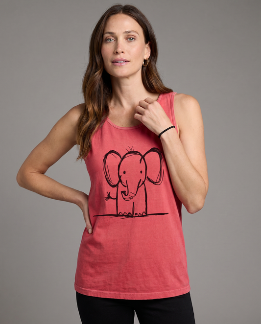 Elephant Sketch - Comfort Colors Premium Tank Top