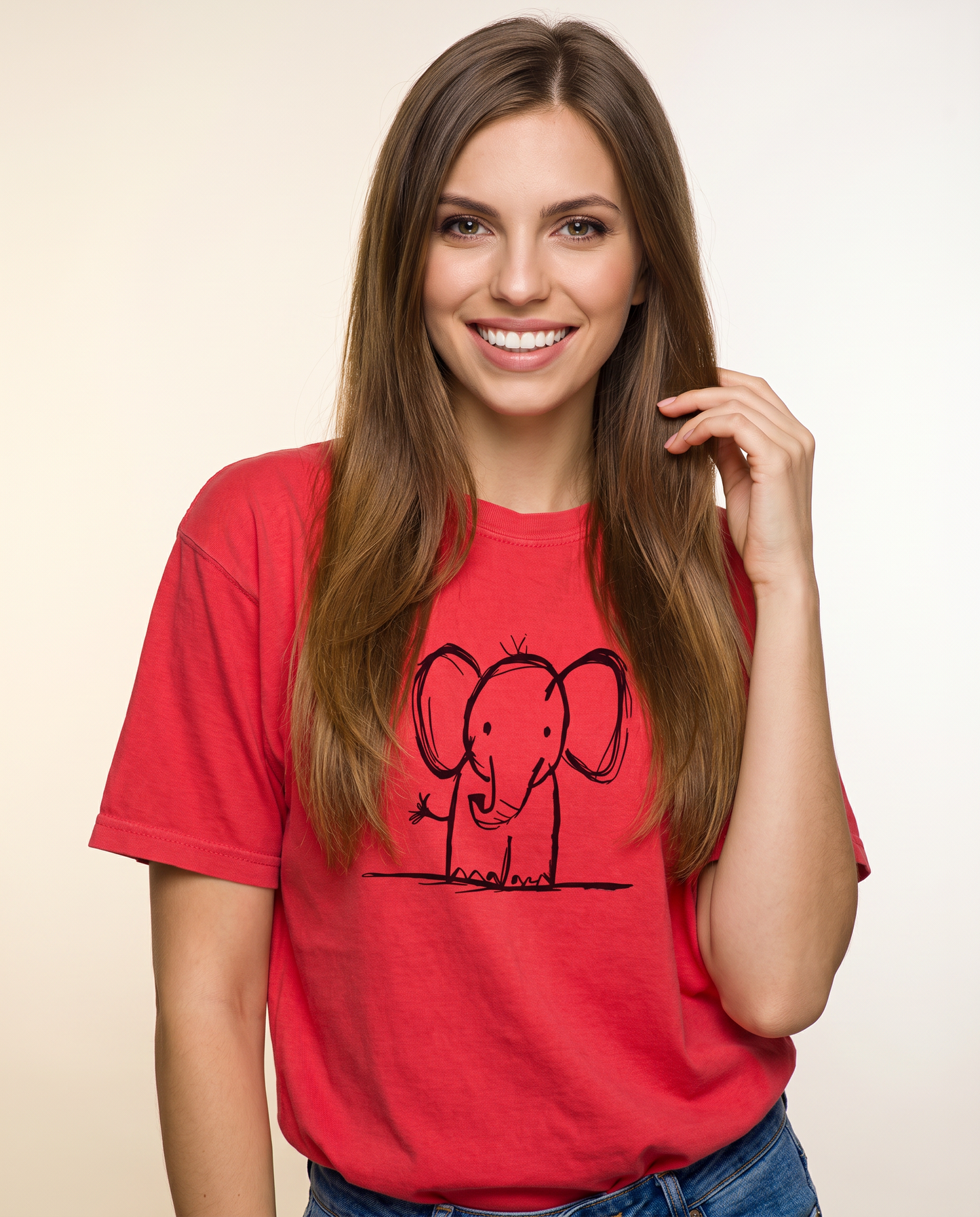 Elephant Sketch - Comfort Colors Relaxed Fit Premium T Shirt