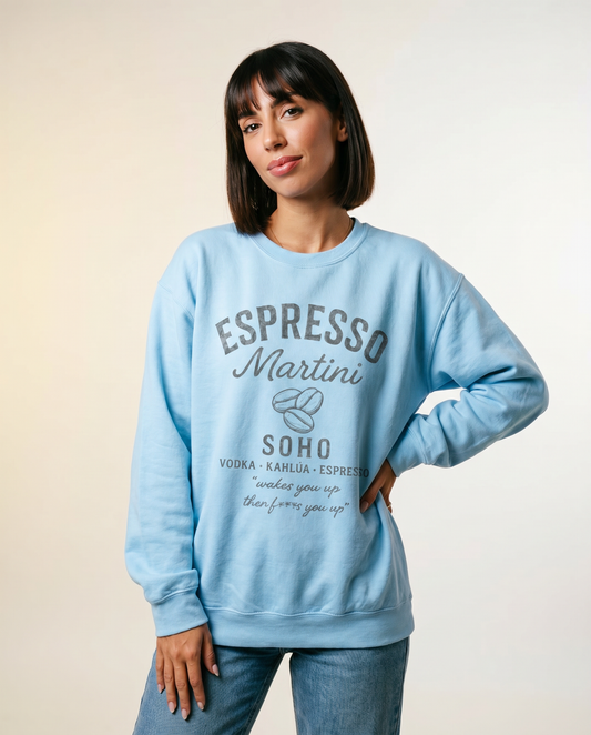Espresso Martini, Vintage Faded Print - Comfort Colors Premium Heavyweight Sweatshirt