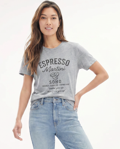 Espresso Martini, Vintage Faded Print - Bella Canvas Super Soft Standard Fit T Shirt