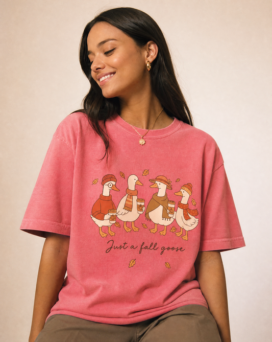 Fall Goose - Comfort Colors Relaxed Fit Premium T Shirt
