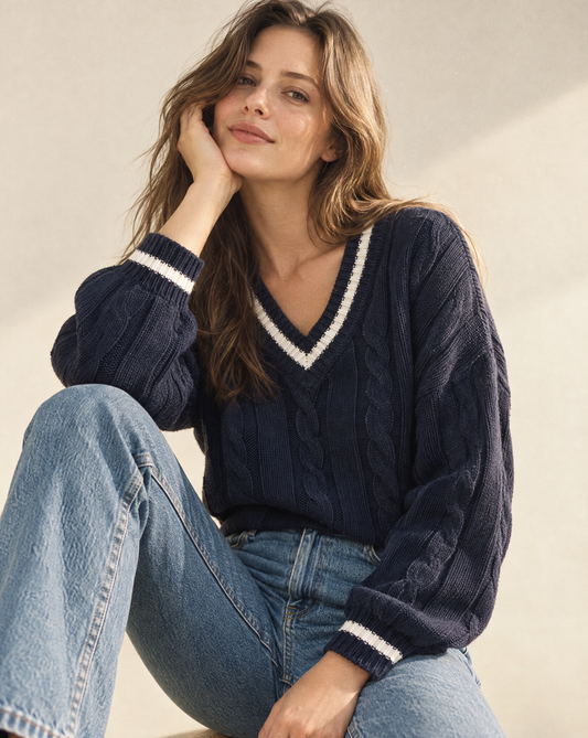 Fashionable and Elegant V-Neck Top