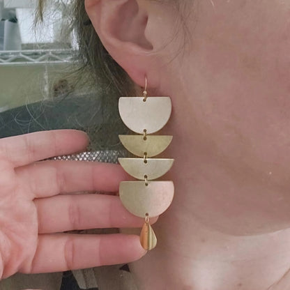 Turtle Shell Statement Earrings Gifted To Joanna Gaines