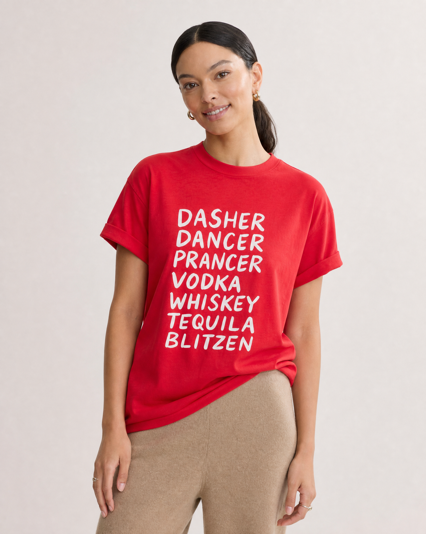 Festive Reindeers - Comfort Colors Relaxed Fit Premium T Shirt