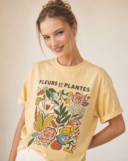 Fleurs Et Plantes -  Comfort Colors Relaxed Fit Premium T Shirt