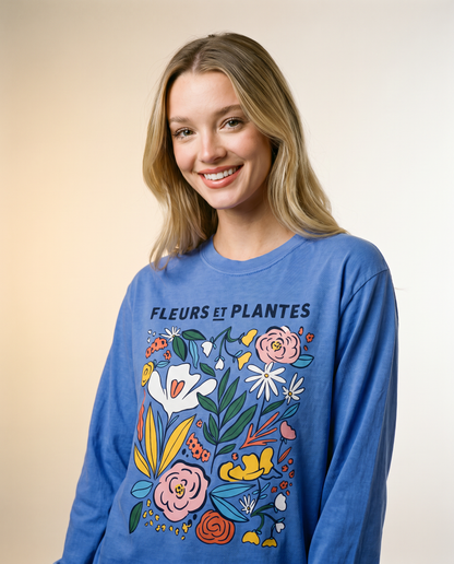 Fleurs Et Plantes - Comfort Colors Premium Long Sleeve T Shirt
