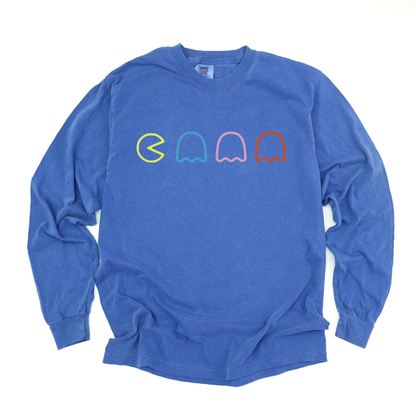 Pac Man - Comfort Colors Premium Long Sleeve T Shirt
