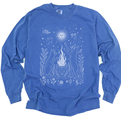 Midnight Meowgic - Comfort Colors Premium Long Sleeve T Shirt
