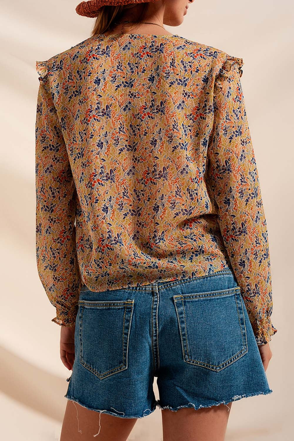 Floral Ruffle Blouse